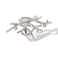 Women's Fantasy Ring in 18 kt White Gold with Natural Diamonds – 7.50 g, 1.25 ct – Idee Preziose dal 1987 - IP.AK18B/70D